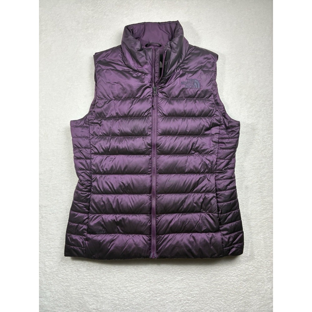 The North Face 550 Aconcagua Women's M Down Puffer Vest Purple Full Zip